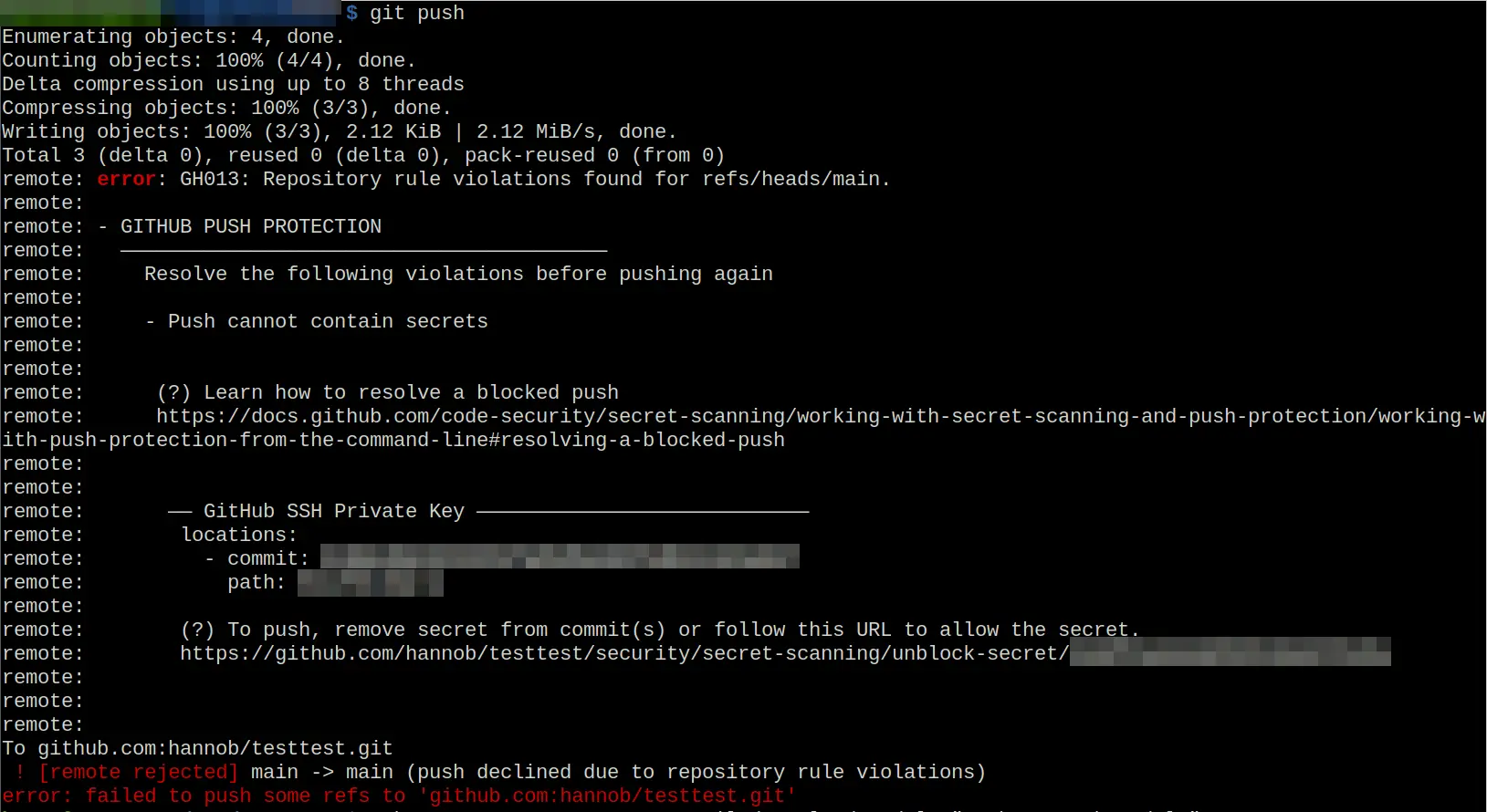 Github Secret Scanning