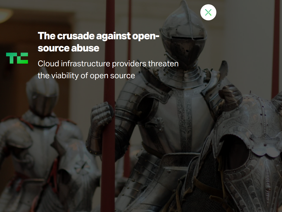Techcrunch: The Crusade against Open Source abuse