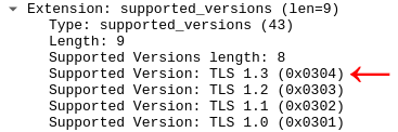 TLS Version in Wireshark