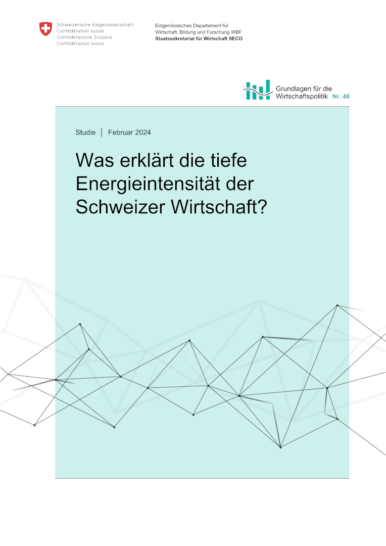 Studie Energieintensität Schweiz