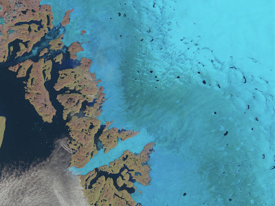 Satellite image Greenland