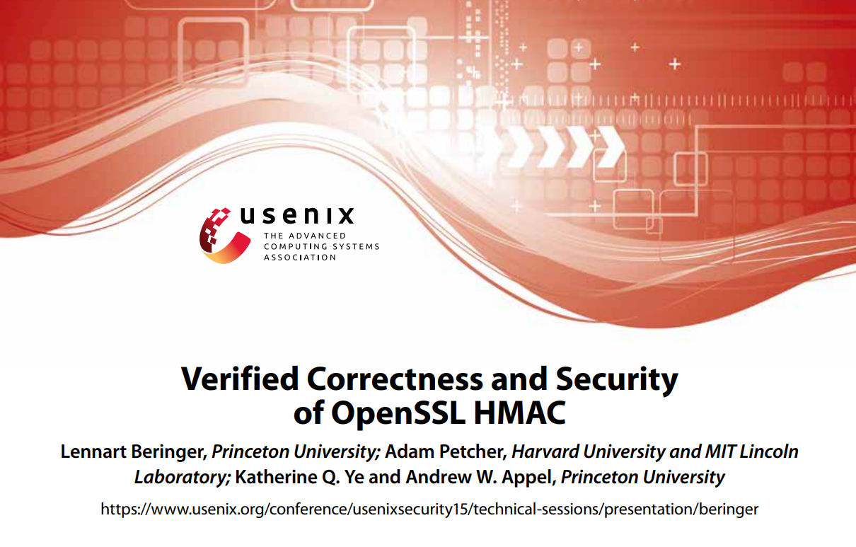 Verified Correctness and Security of OpenSSL HMAC